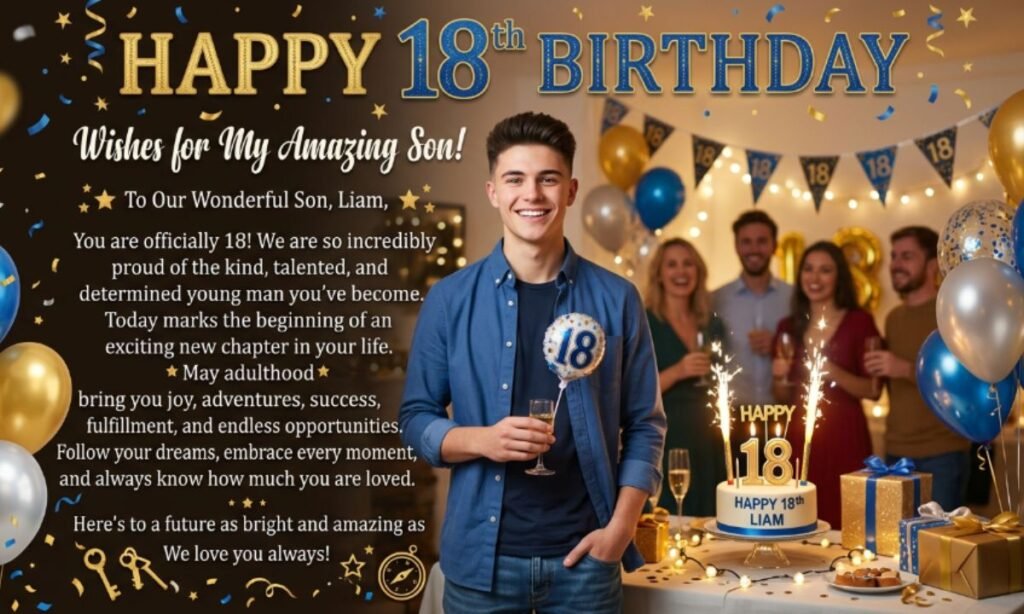 18th Birthday Wishes for Son (Young Man)ย