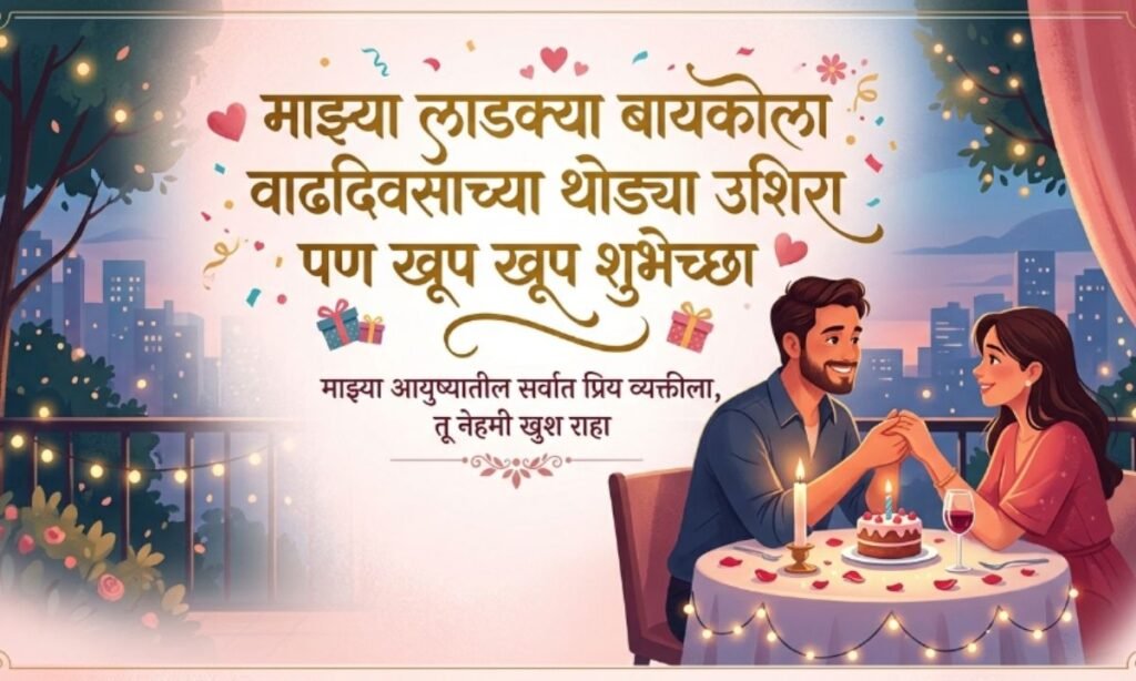 Belated Birthday Wishes for Wife in Marathi