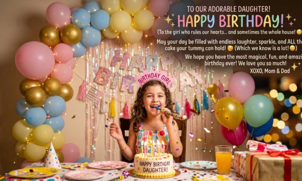 Funny & Playful Birthday Wishes for Your Daughter