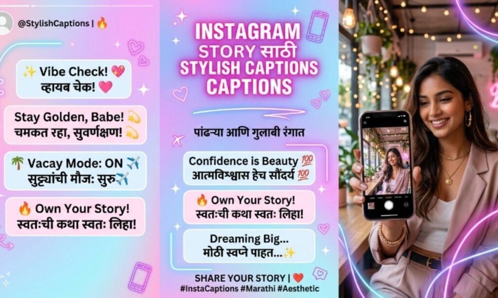 Instagram Story साठी Stylish Captions