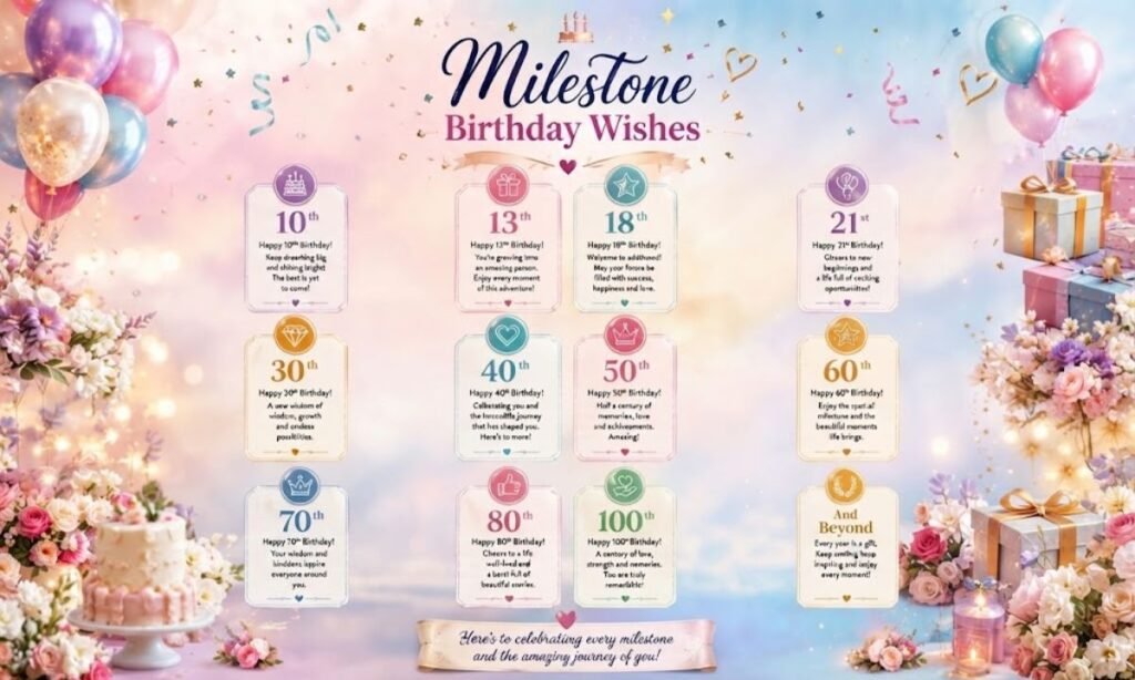 Milestone Birthday Wishes