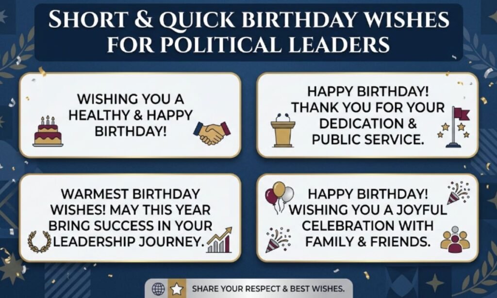 Short & Quick Birthday Wishes for Political Leaders