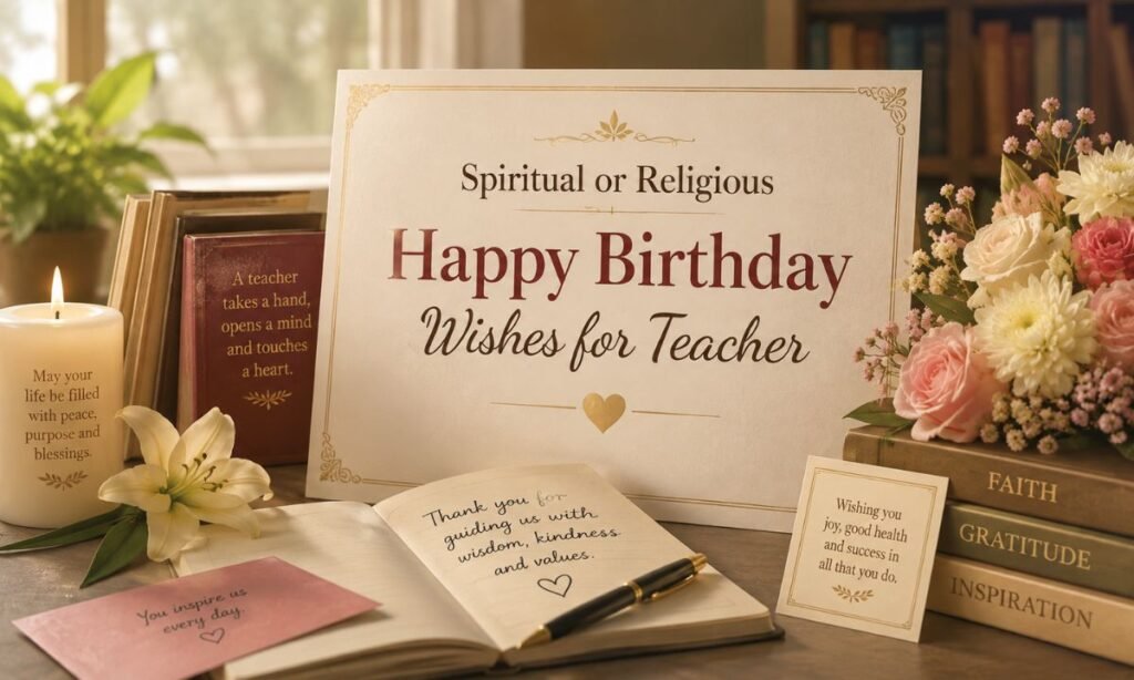 Spiritual or Religious Happy Birthday Wishes for Teacher