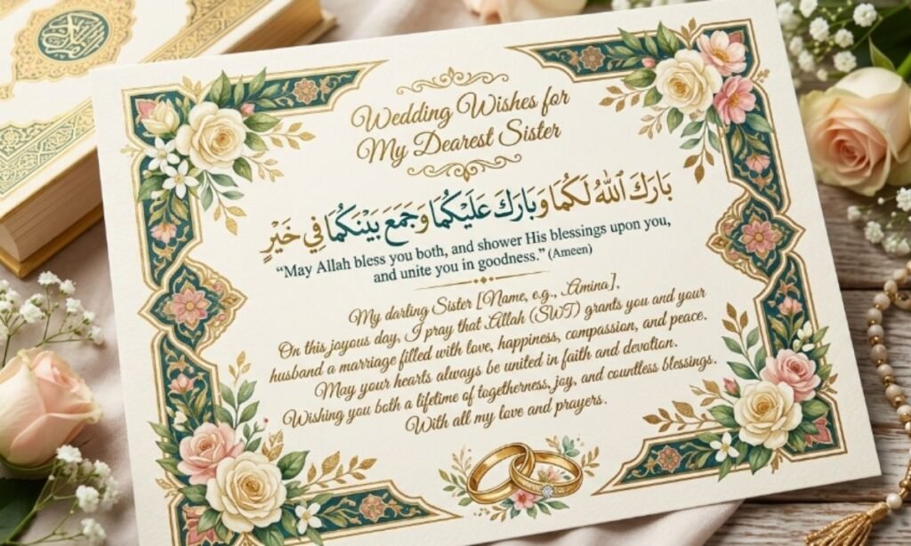Wedding wishes islamic for sister