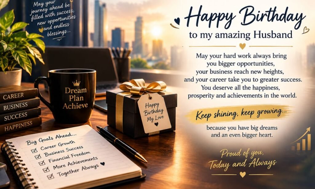 Birthday Wishes for Husbandโs Career Growth and Business Success