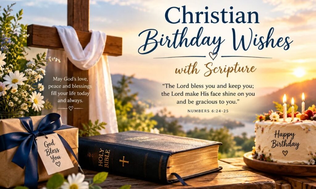 Christian Birthday Wishes with Scripture