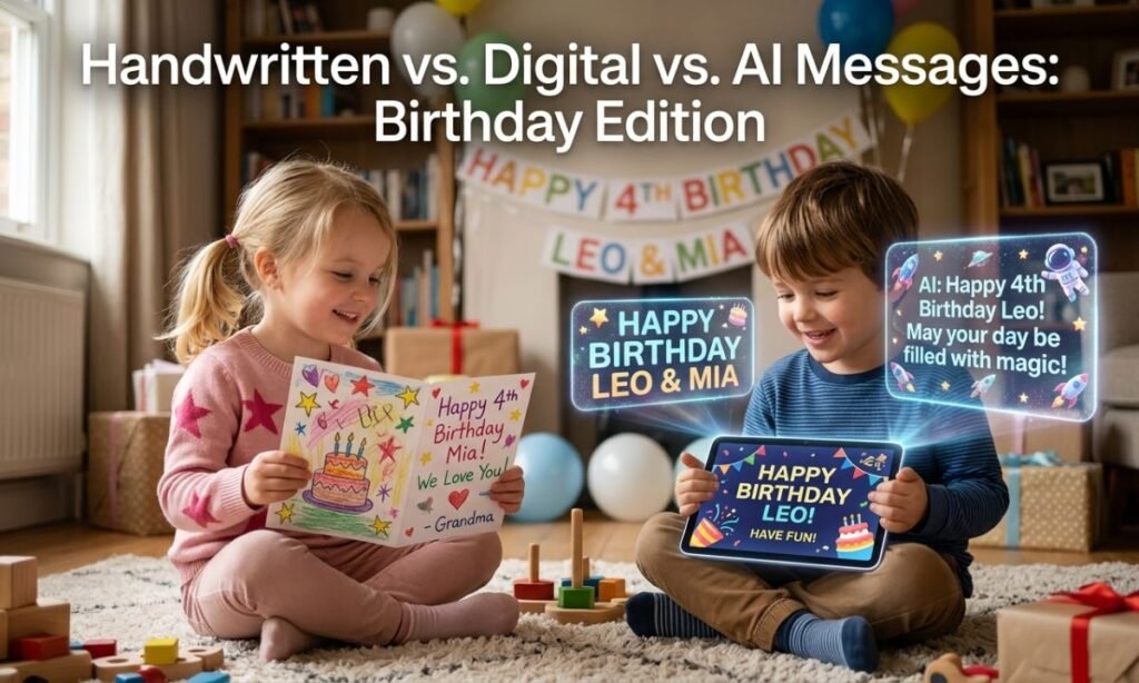Handwritten vs. Digital vs. AI Messages