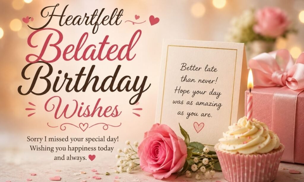 Heartfelt Belated Birthday Wishes