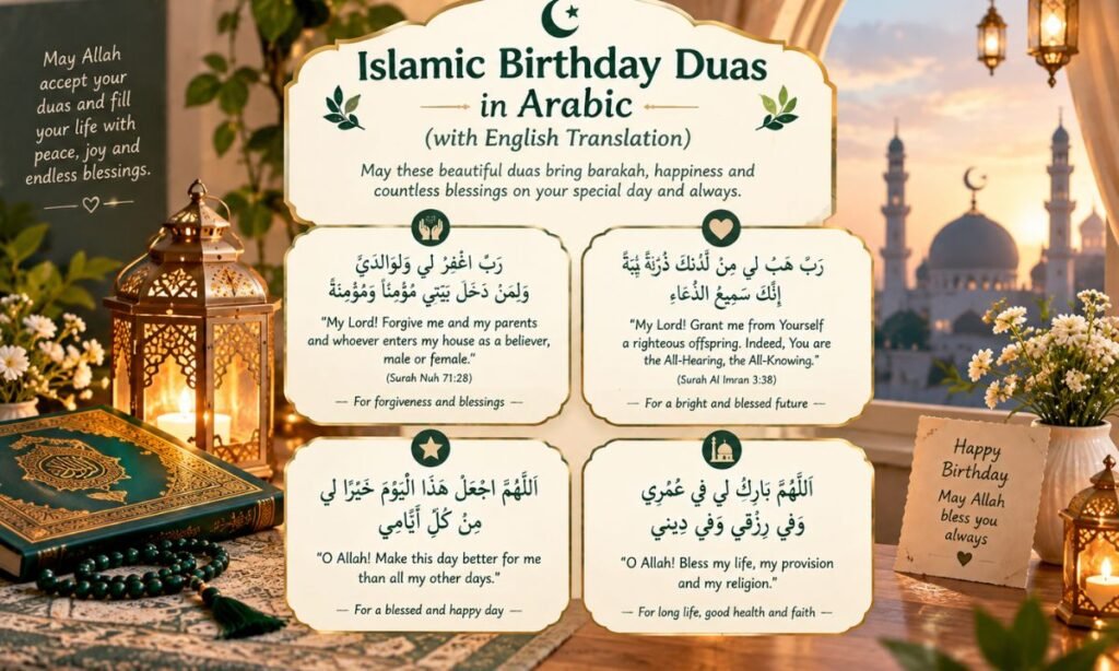 Islamic Birthday Duas in Arabic (with English Translation)