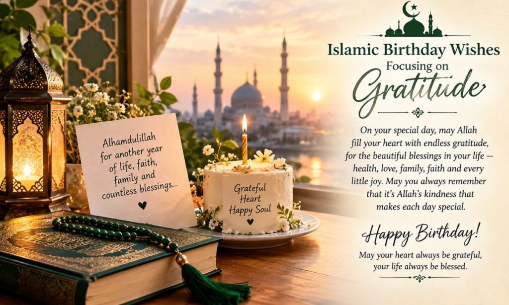 Islamic Birthday Wishes Focusing on Gratitude