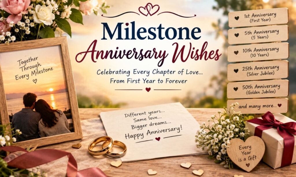 Milestone Anniversary Wishes
