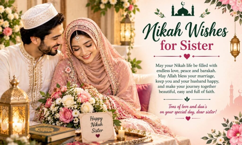 Nikah wishes for sister