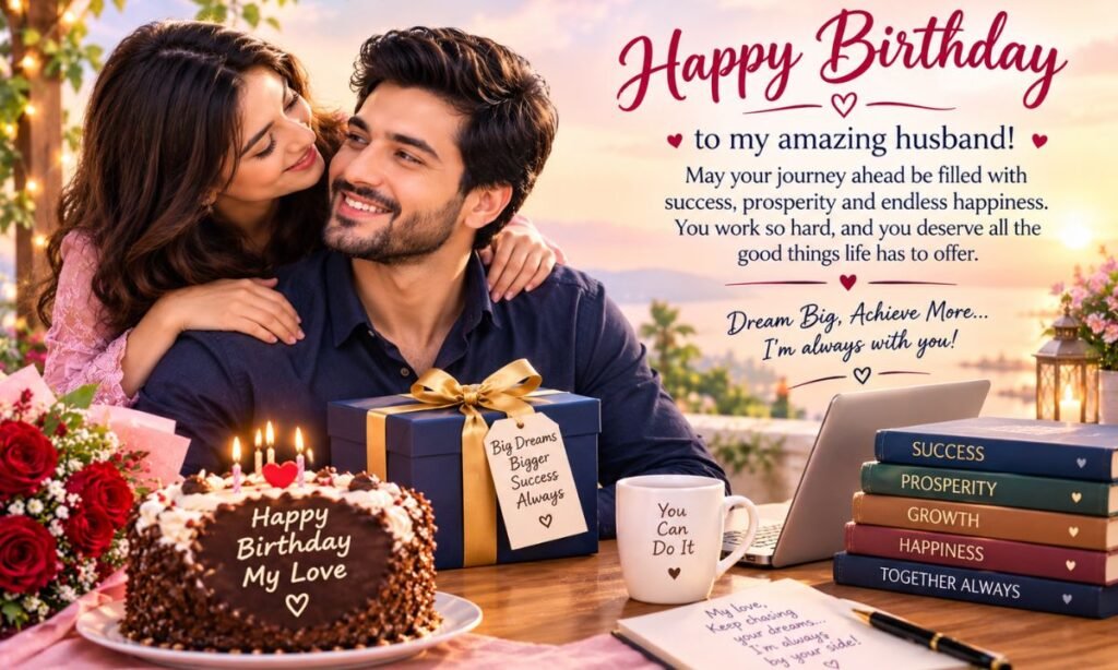 Romantic Birthday Wishes for Husbandโs Success Journey