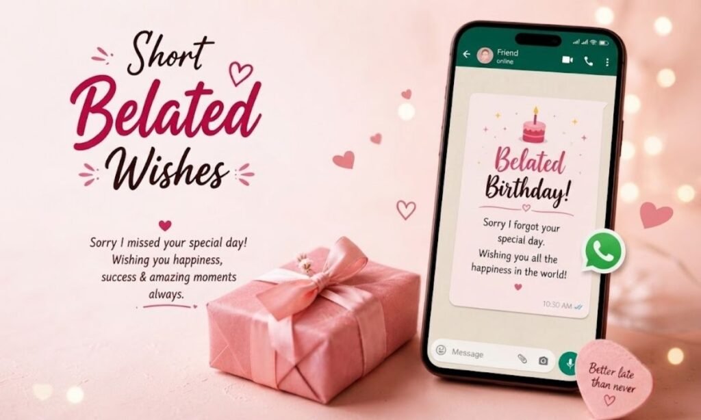 Short Belated Wishes — WhatsApp