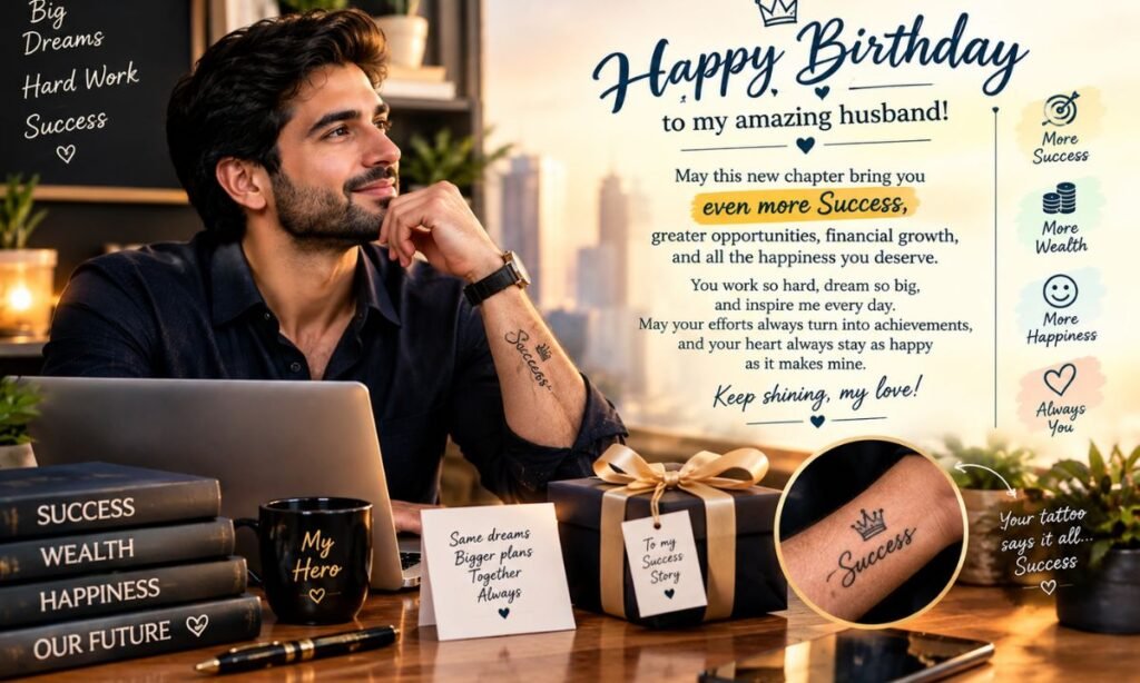 Unique Birthday Wishes for Husband for Success