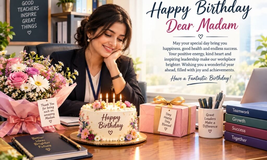 Formal Birthday Wishes for Madam in Workplace
