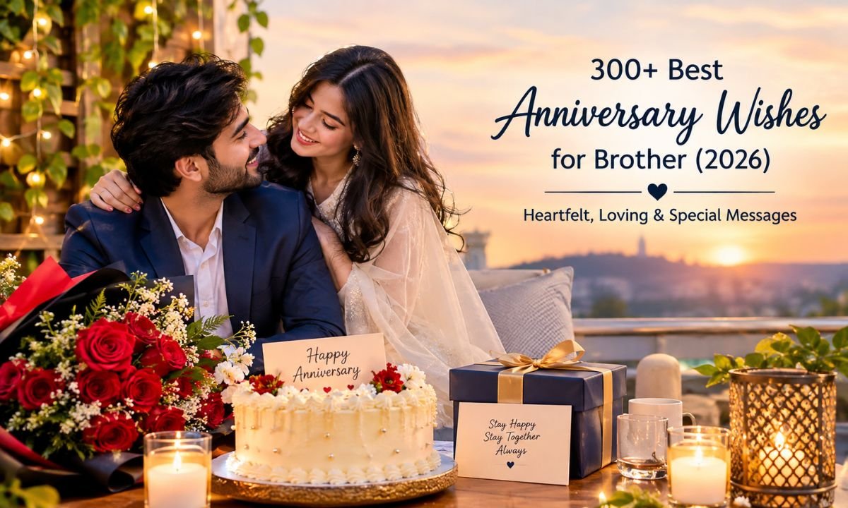 300+ Best Anniversary Wishes for Brother (2026) Heartfelt, Loving & Special Messages