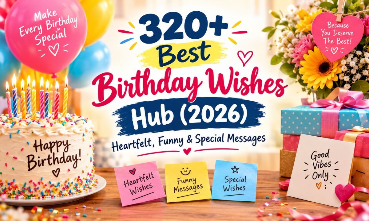 320+ Best Birthday Wishes Hub (2026) Heartfelt, Funny & Special Messages